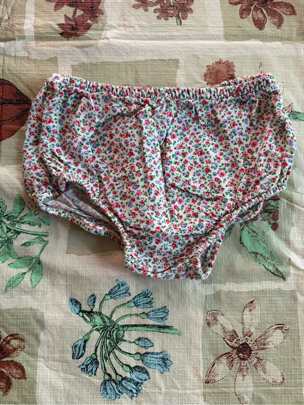 Ralph Lauren White Floral Knit Diaper Cover